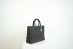 Christian Dior Black Denim Lady Dior Bag