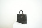 Christian Dior Black Denim Lady Dior Bag