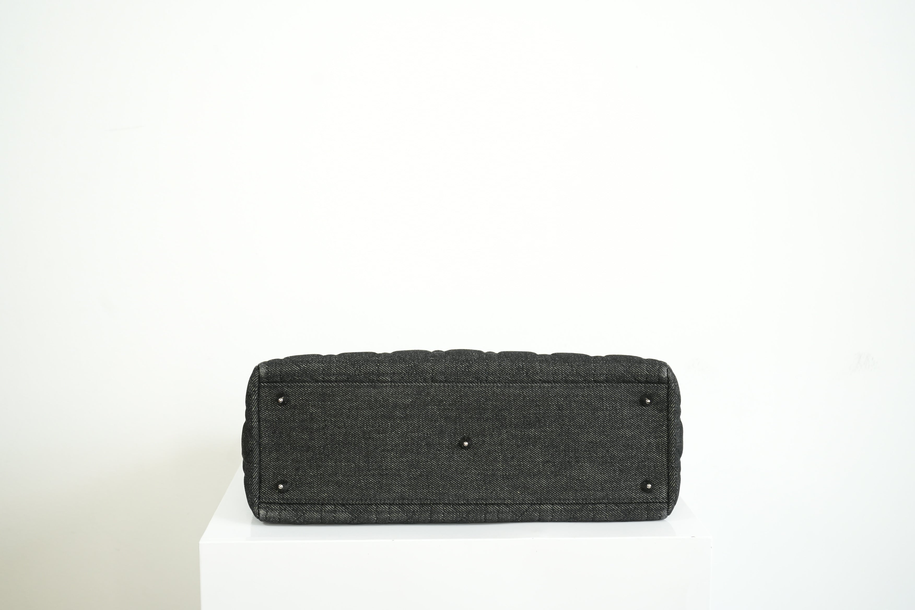 Christian Dior Black Denim Lady Dior Bag