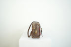 Gucci Houndstooth Stripe Interlocking G Trunk Shoulder Bag