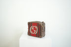 Gucci Houndstooth Stripe Interlocking G Trunk Shoulder Bag