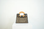 Fendi Tobacco FF Zucca Small Embossed Handbag
