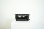 Chanel Black Patent Leather Boy Bag Silver Hardware
