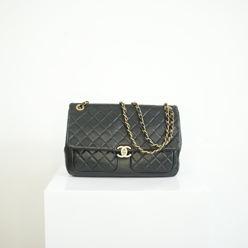 Chanel Front Pocket Black Shoulder bag