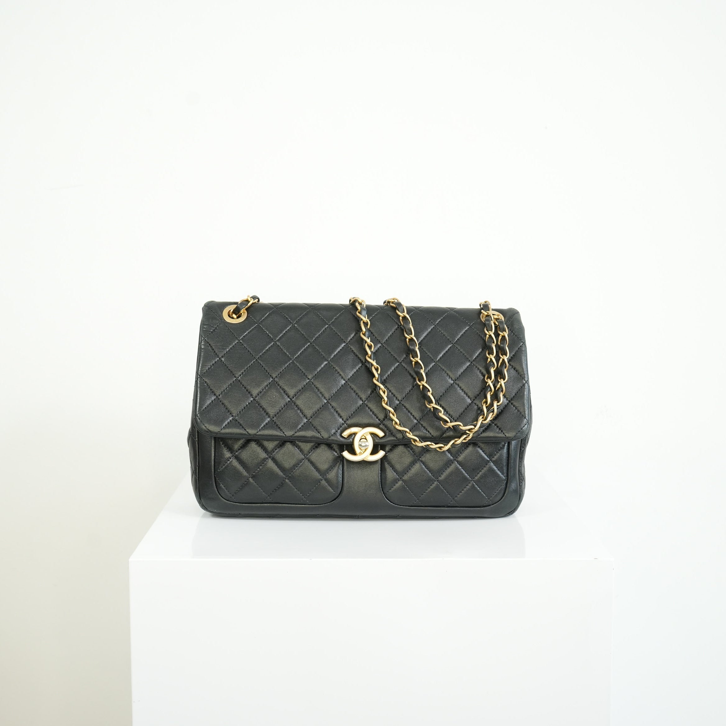 Chanel Front Pocket Black Shoulder bag