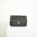 Chanel Jumbo Daily Flap Black Shoulder Bag Quilted Lambskin