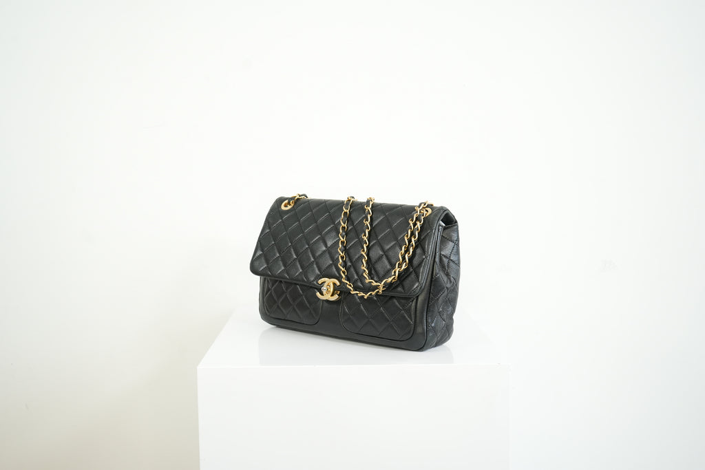 Chanel Front Pocket Black Shoulder bag