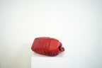 Christian Doir Plisse Large Pleated Red Lambskin Leather Handbag