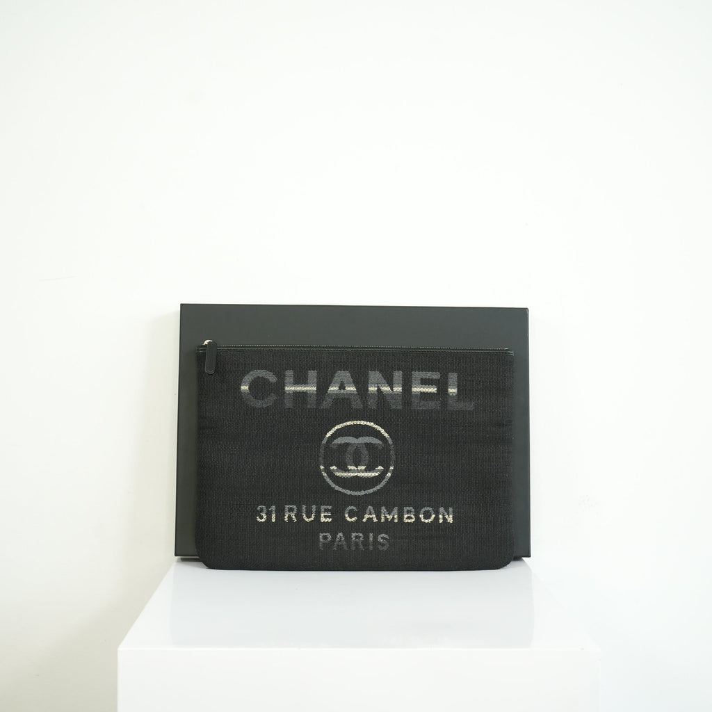 Chanel Black Deaville Pouch