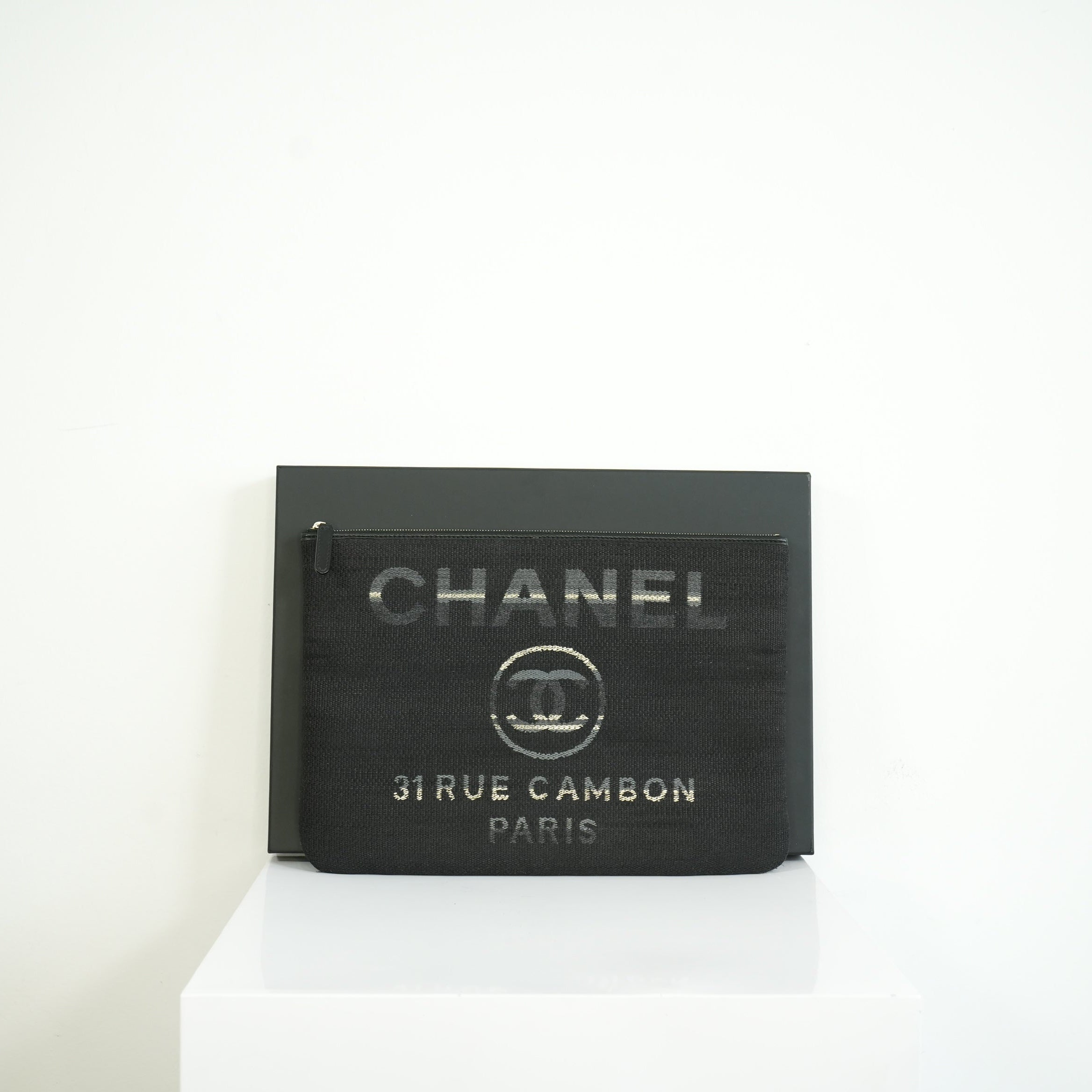 Chanel Black Deaville Pouch