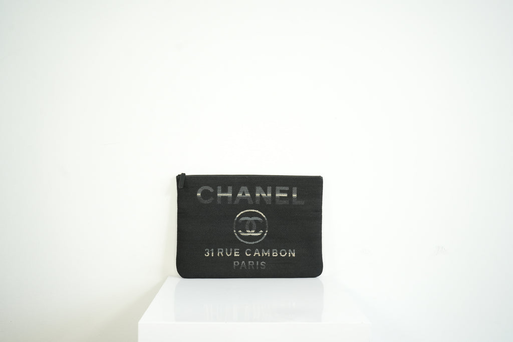Chanel Black Deaville Pouch