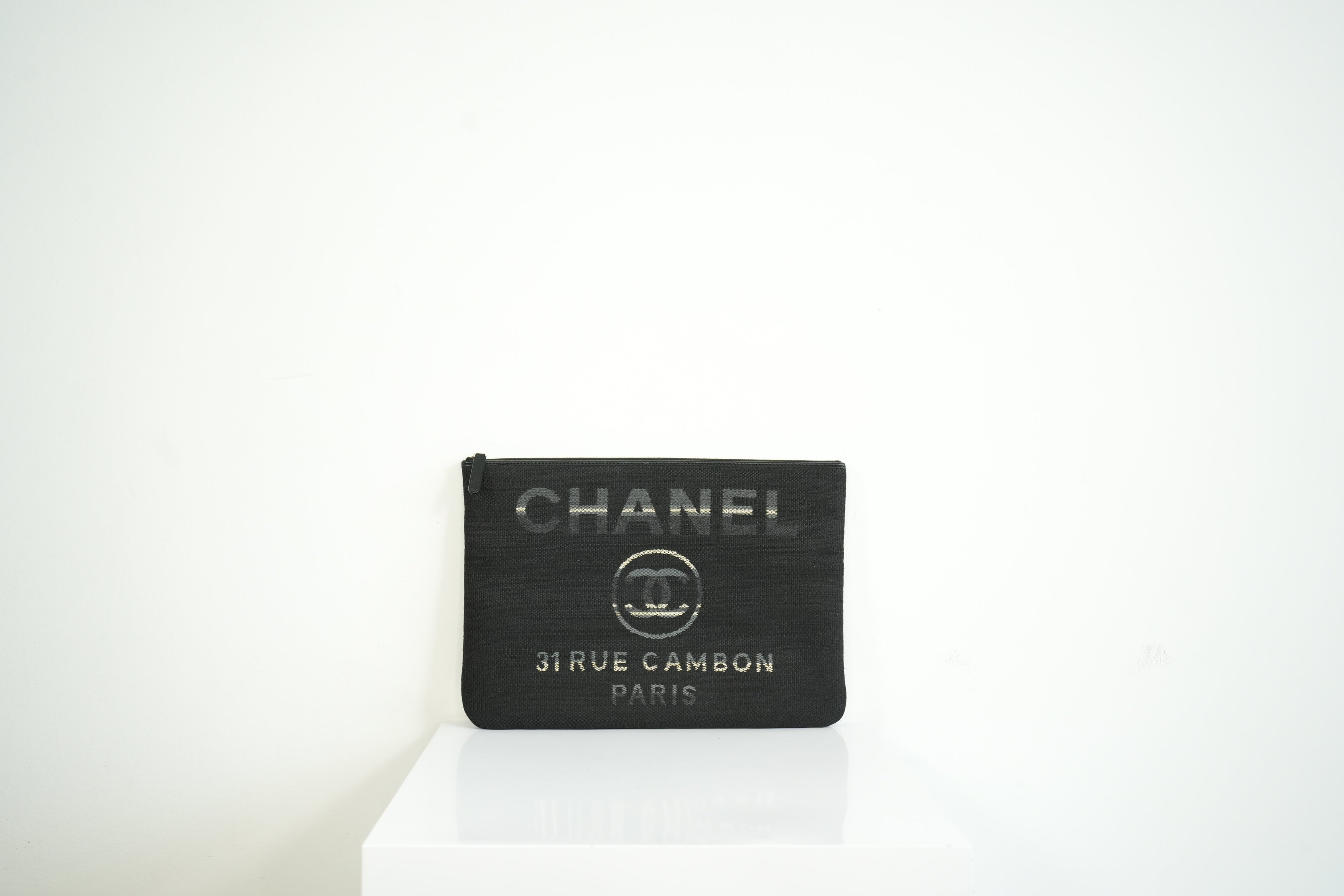 Chanel Black Deaville Pouch