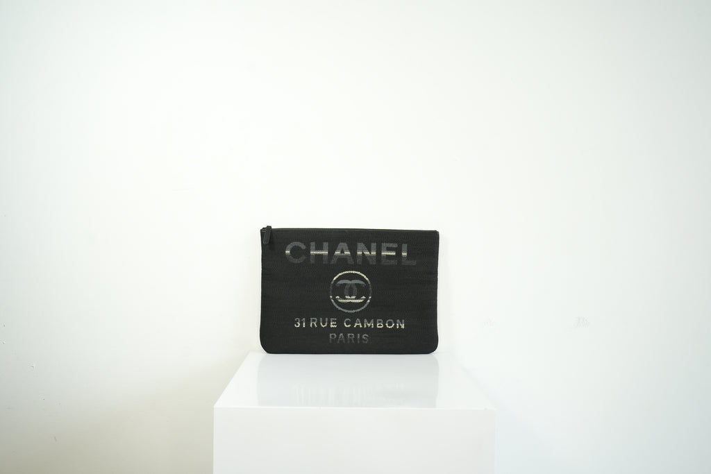 Chanel Black Deaville Pouch
