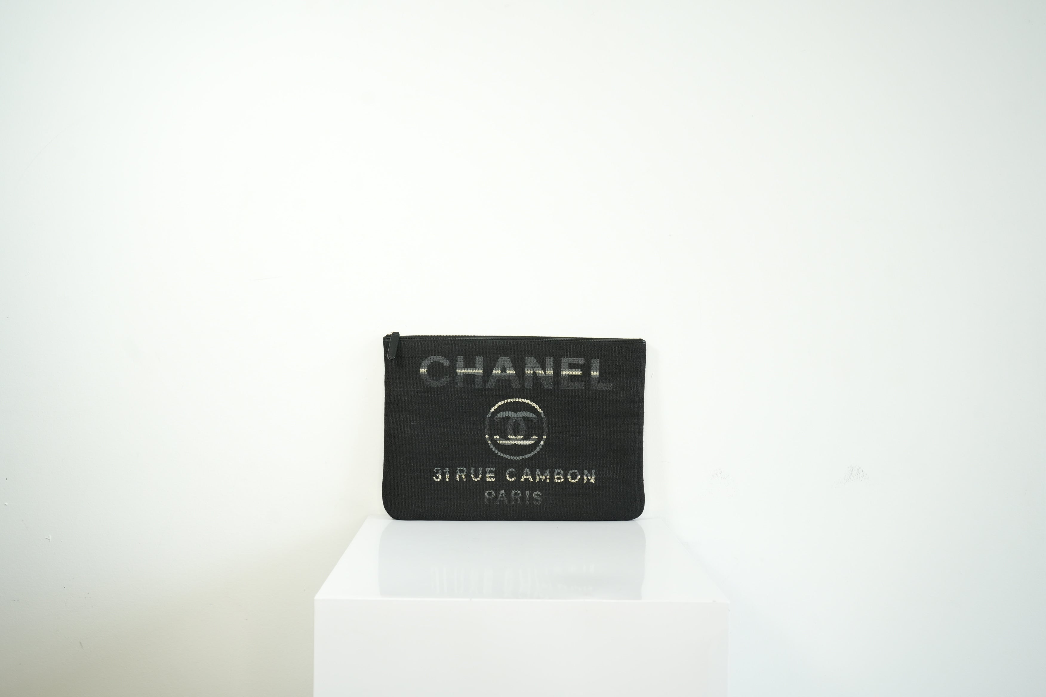 Chanel Black Deaville Pouch