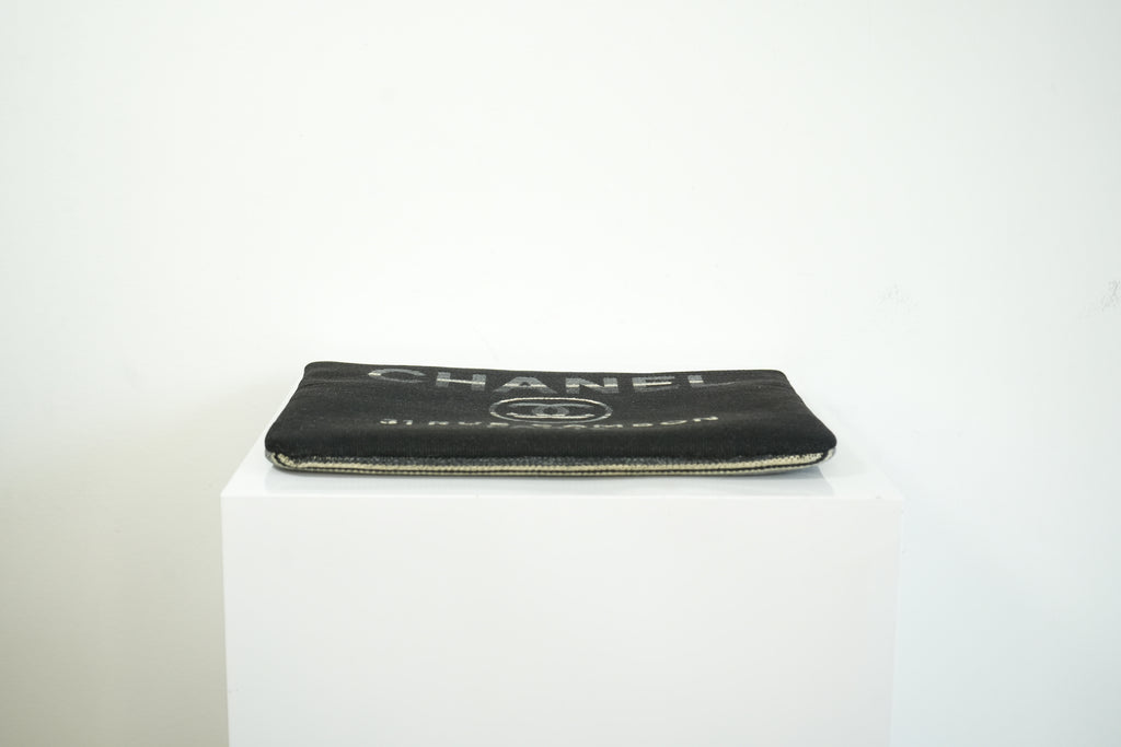 Chanel Black Deaville Pouch