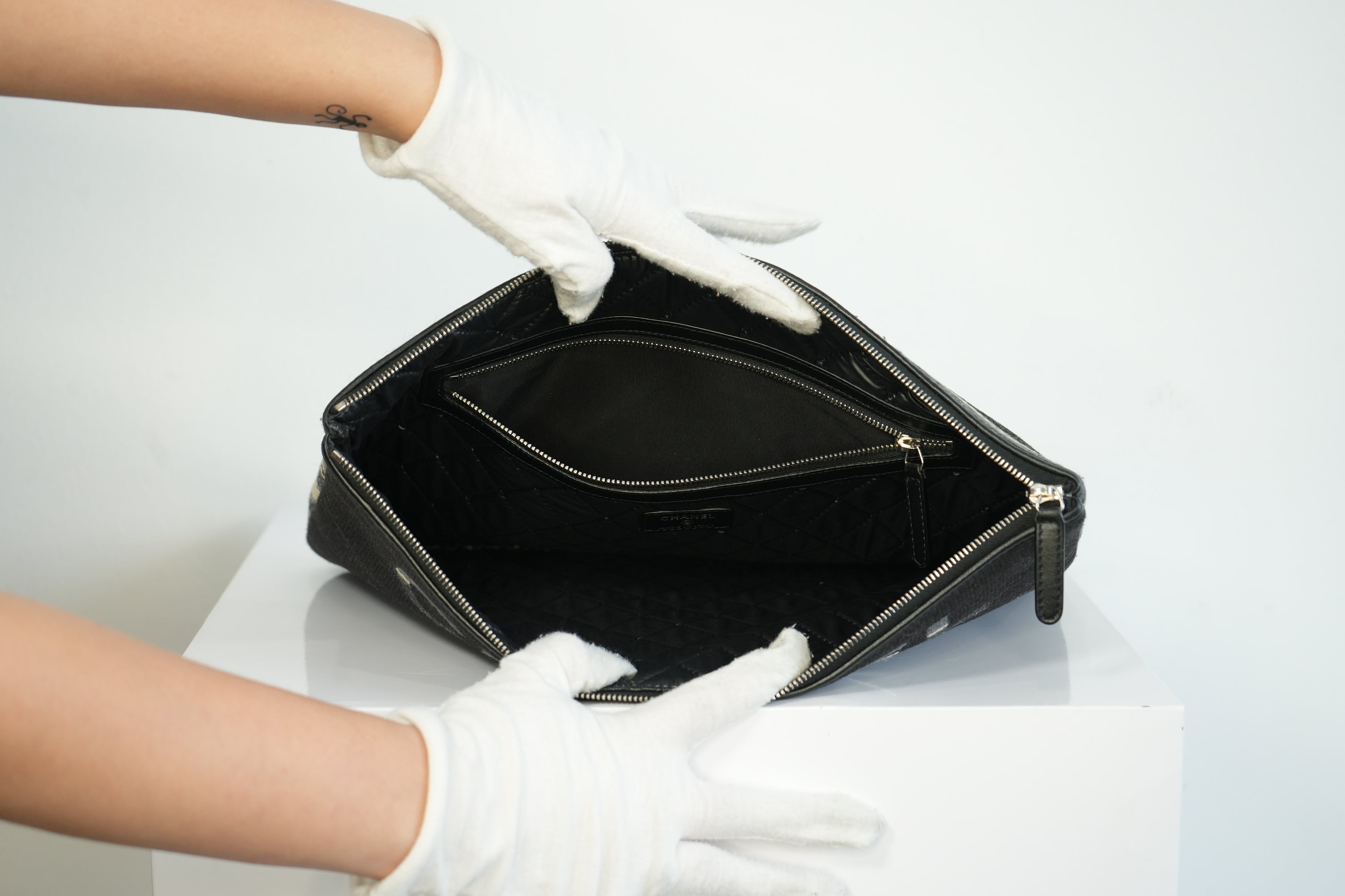 Chanel Black Deaville Pouch