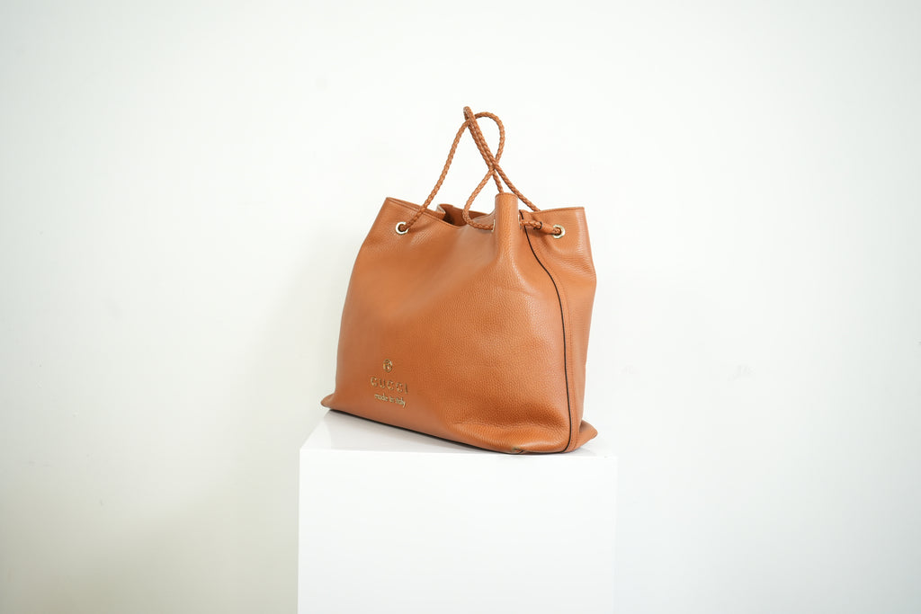 Gucci Grifford Large Tote Bag in Camel Brown W/Dust Bag