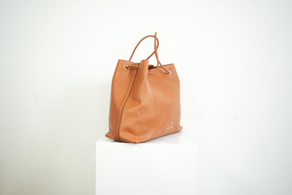 Gucci Grifford Large Tote Bag in Camel Brown W/Dust Bag