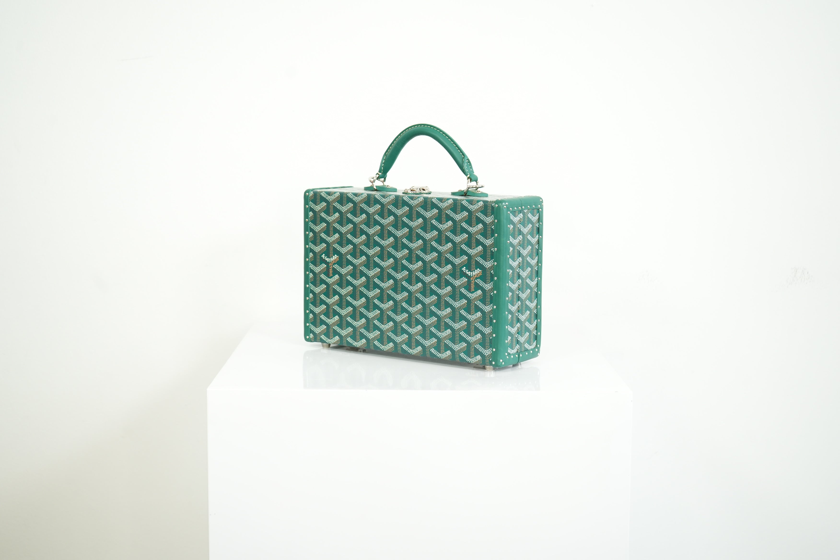 Goyard Trunk Green Monogram Full Set