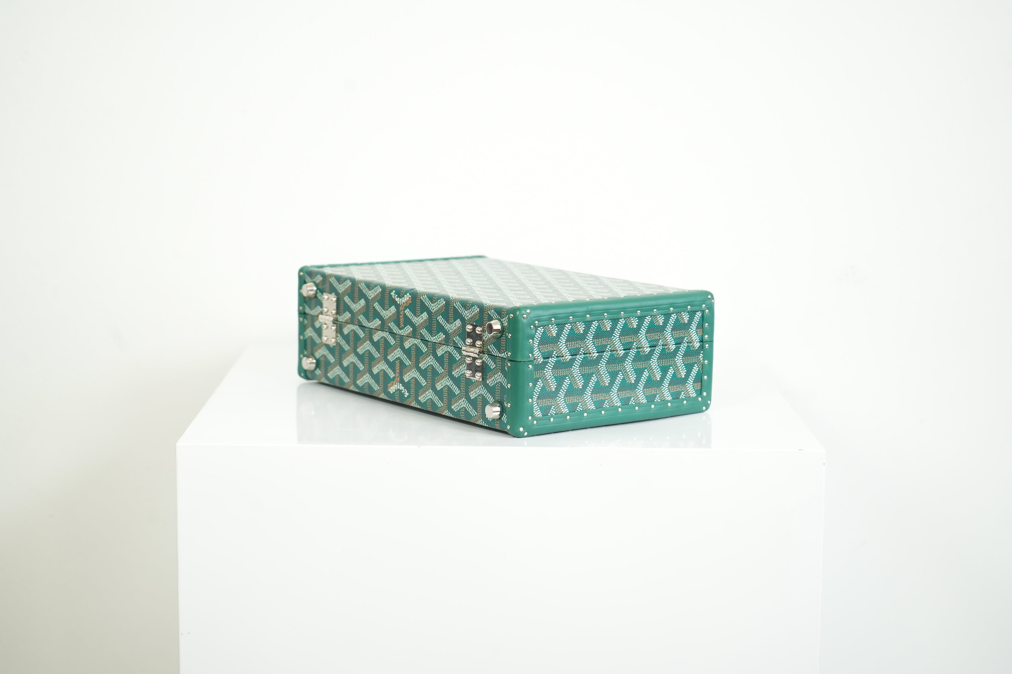 Goyard Trunk Green Monogram Full Set