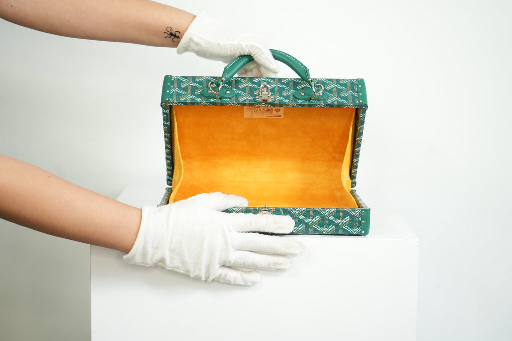 Goyard Trunk Green Monogram Full Set
