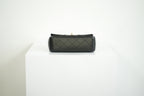 Chanel Mini Classic Black Lambskin W/Champagne Gold Flap Bag Full Set