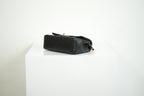 Chanel Mini Classic Black Lambskin W/Champagne Gold Flap Bag Full Set