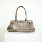 Bottega Veneta Intrecciato Woven Metallic Leather Finish