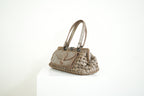 Bottega Veneta Intrecciato Woven Metallic Leather Finish