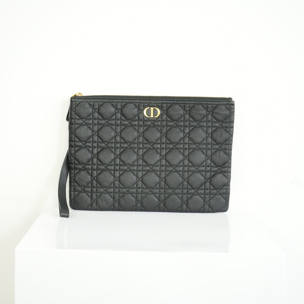 Christian Dior Quilted Black Clutch Bag