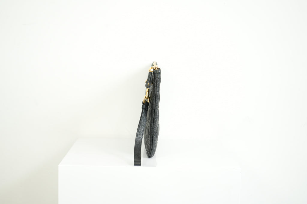 Christian Dior Quilted Black Clutch Bag
