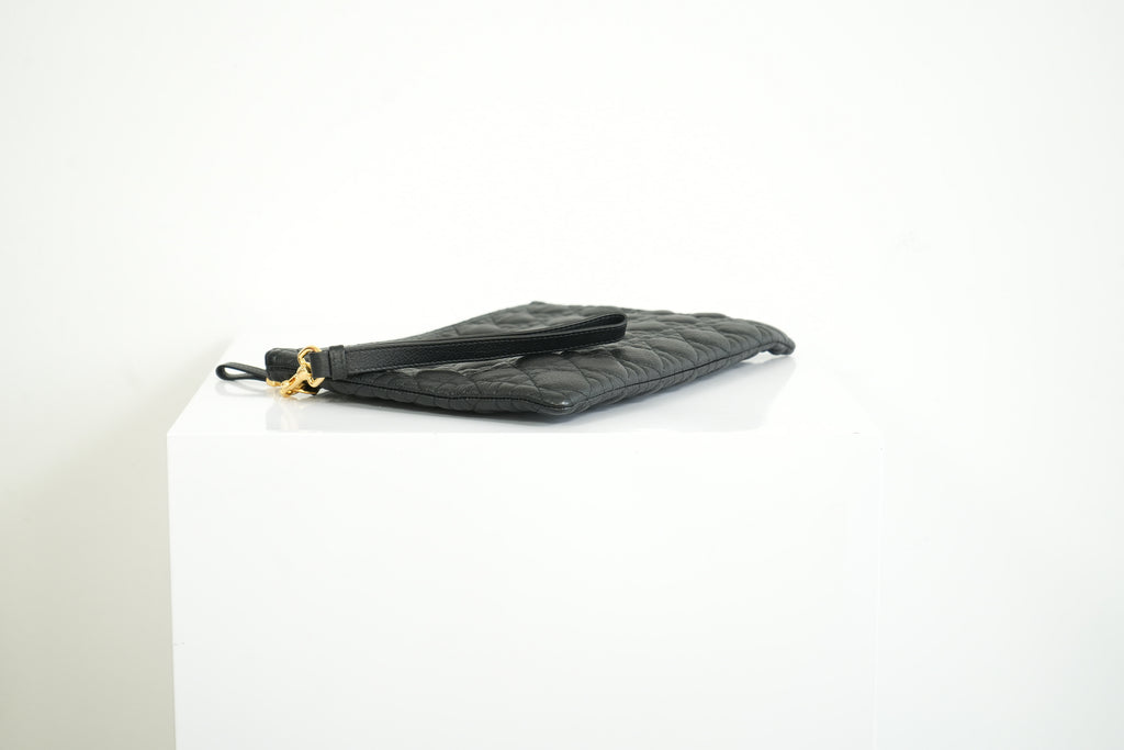Christian Dior Quilted Black Clutch Bag