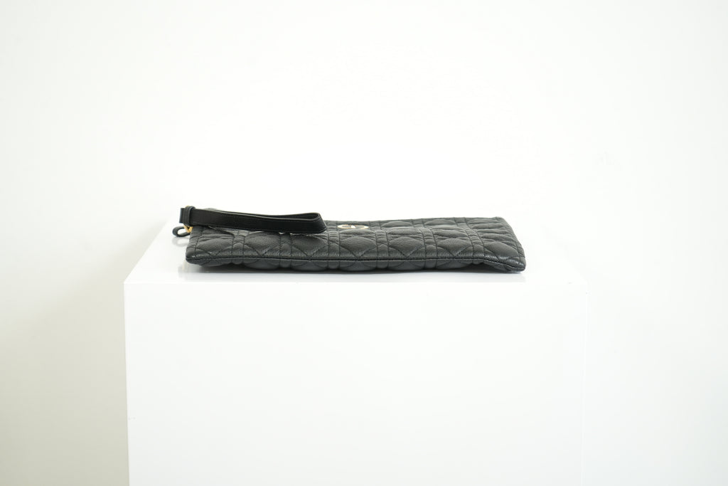 Christian Dior Quilted Black Clutch Bag