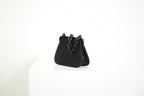 Prada Black Satin Plastic Chain Kiss Lock Shoulder Bag Vintage