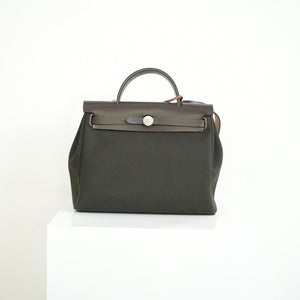 Hermes Herbag Zip 31, Black/Brown Full Set