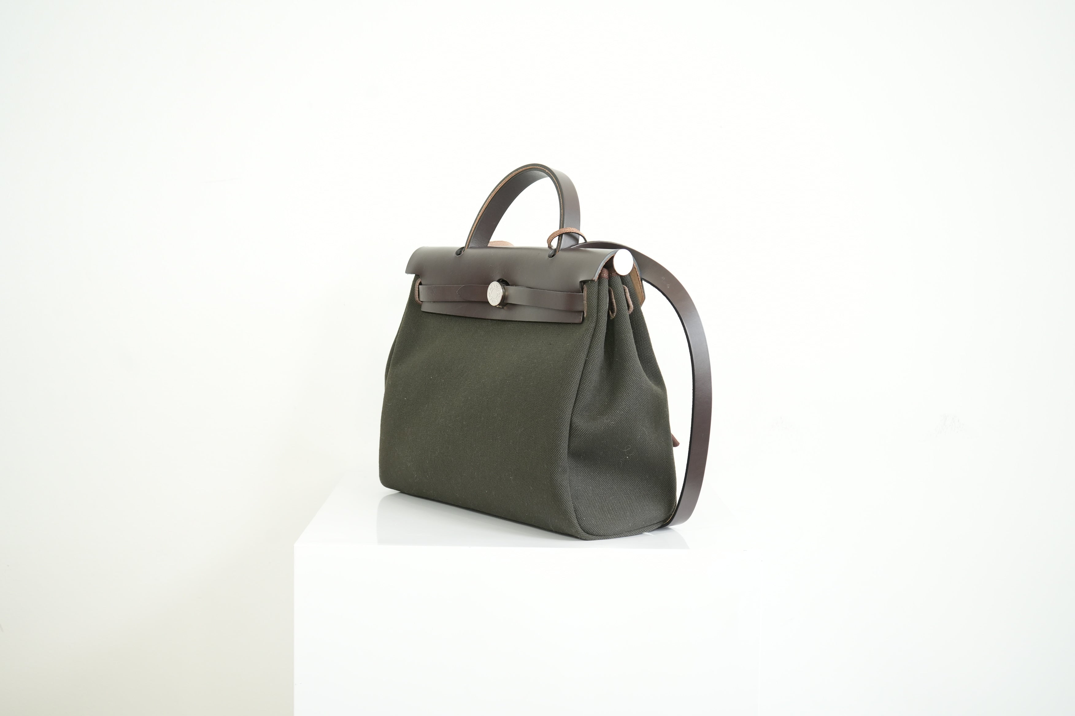Hermes Herbag Zip 31, Black/Brown Full Set