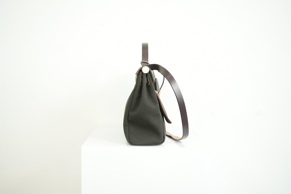 Hermes Herbag Zip 31, Black/Brown Full Set