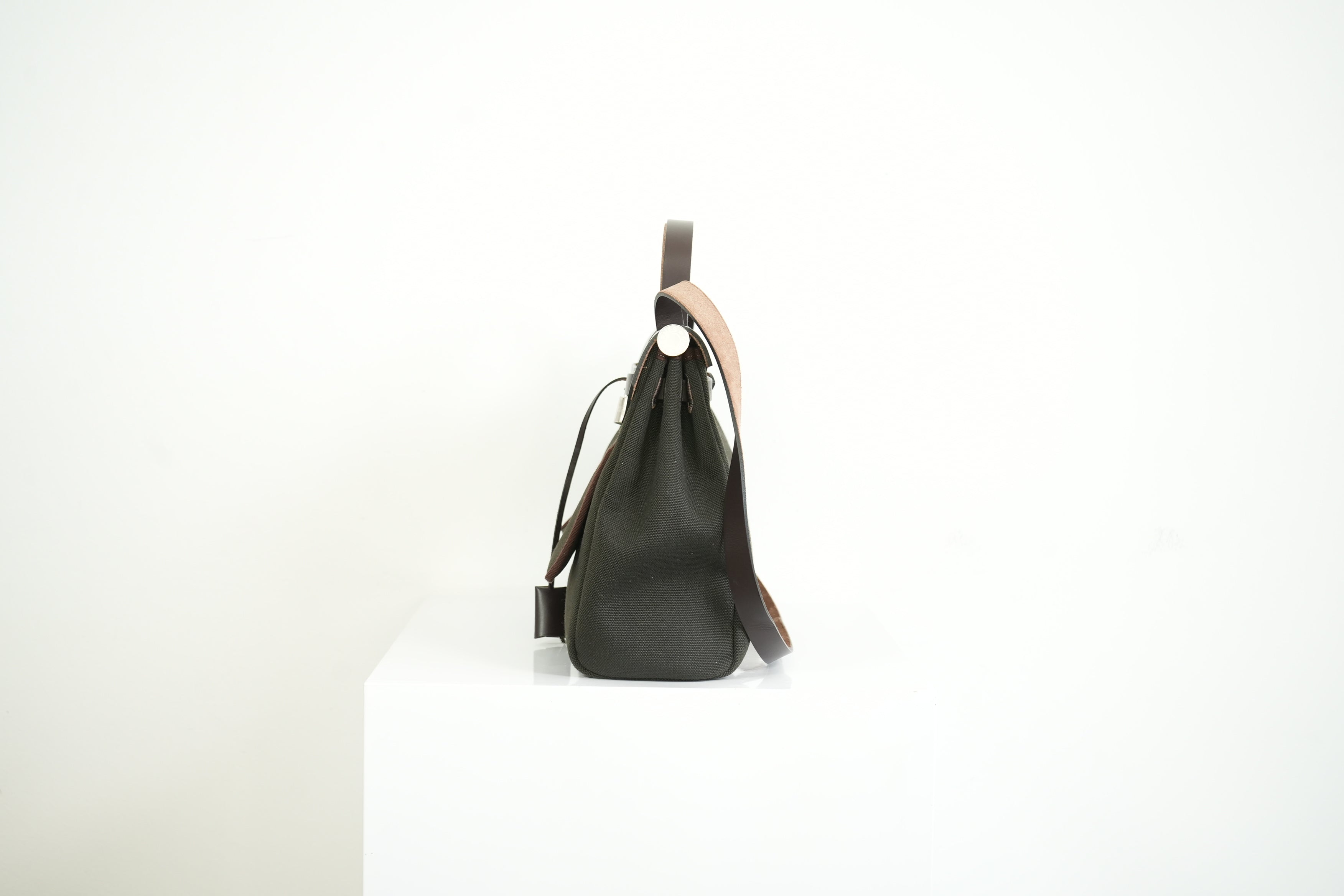 Hermes Herbag Zip 31, Black/Brown Full Set
