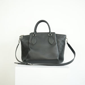 Louis Vuitton Black Monogram Mahina Haumea Perforated Calfskin Leather