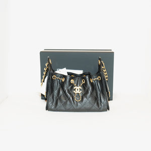 SF EXCLUSIVE: Chanel Mini 25 Hobo Black Full Set with Box and Dust Bag