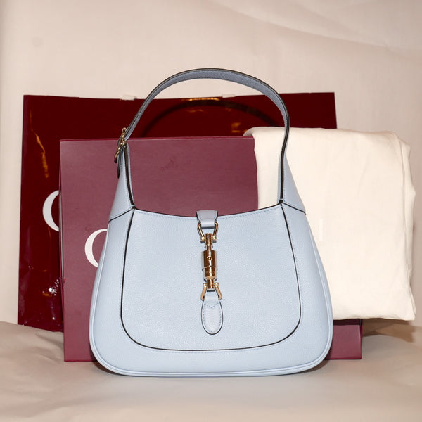 SF EXCLUSIVE: Gucci Blue Jackie 1960 bag Full Set With Paper Bag