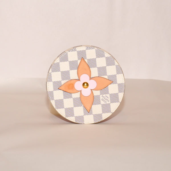 SF EXCLUSIVE: Louis Vuitton Damier Azur Eugenie Round Box MM Rose Ballerine