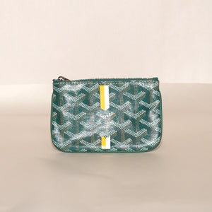 SF EXCLUSIVE: Goyard Senat Zip Key Pouch Coated Canvas Nano