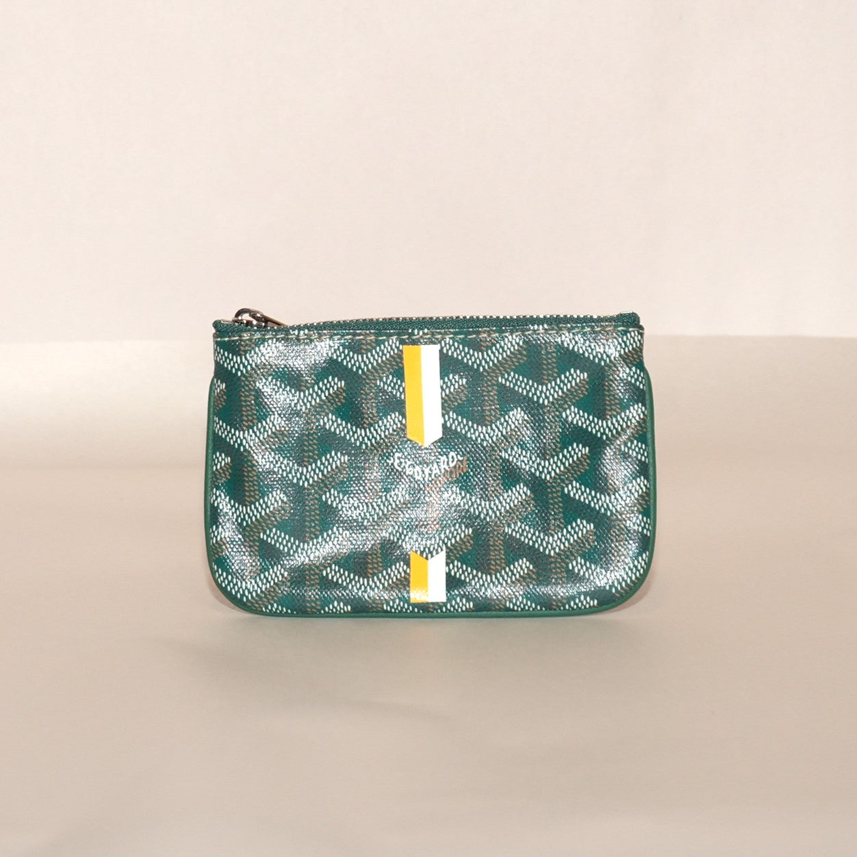 SF EXCLUSIVE: Goyard Senat Zip Key Pouch Coated Canvas Nano