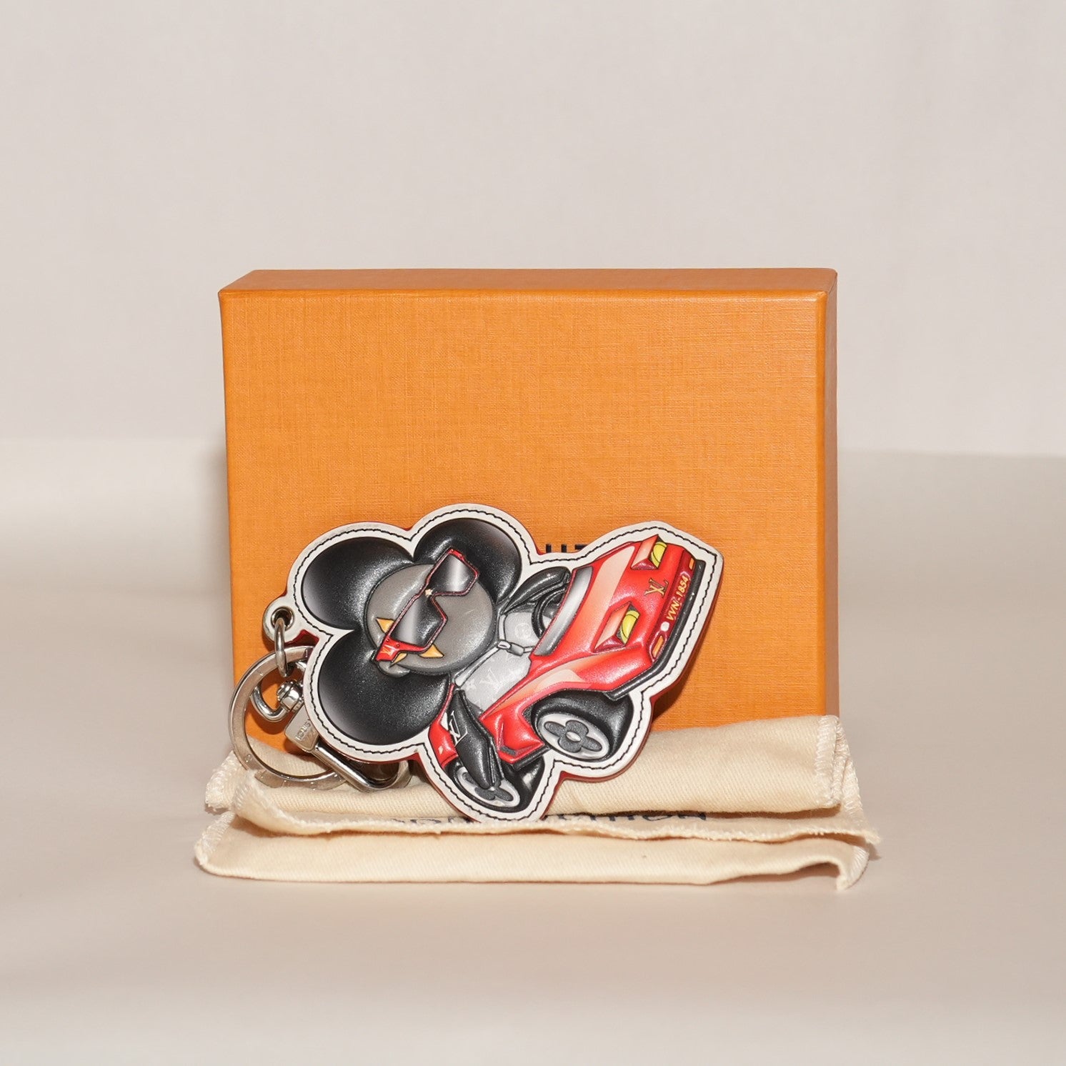 SF EXCLUSIVE: Louis Vuitton Monogram Eclipse Sporty Car Vivienne Bag Charm