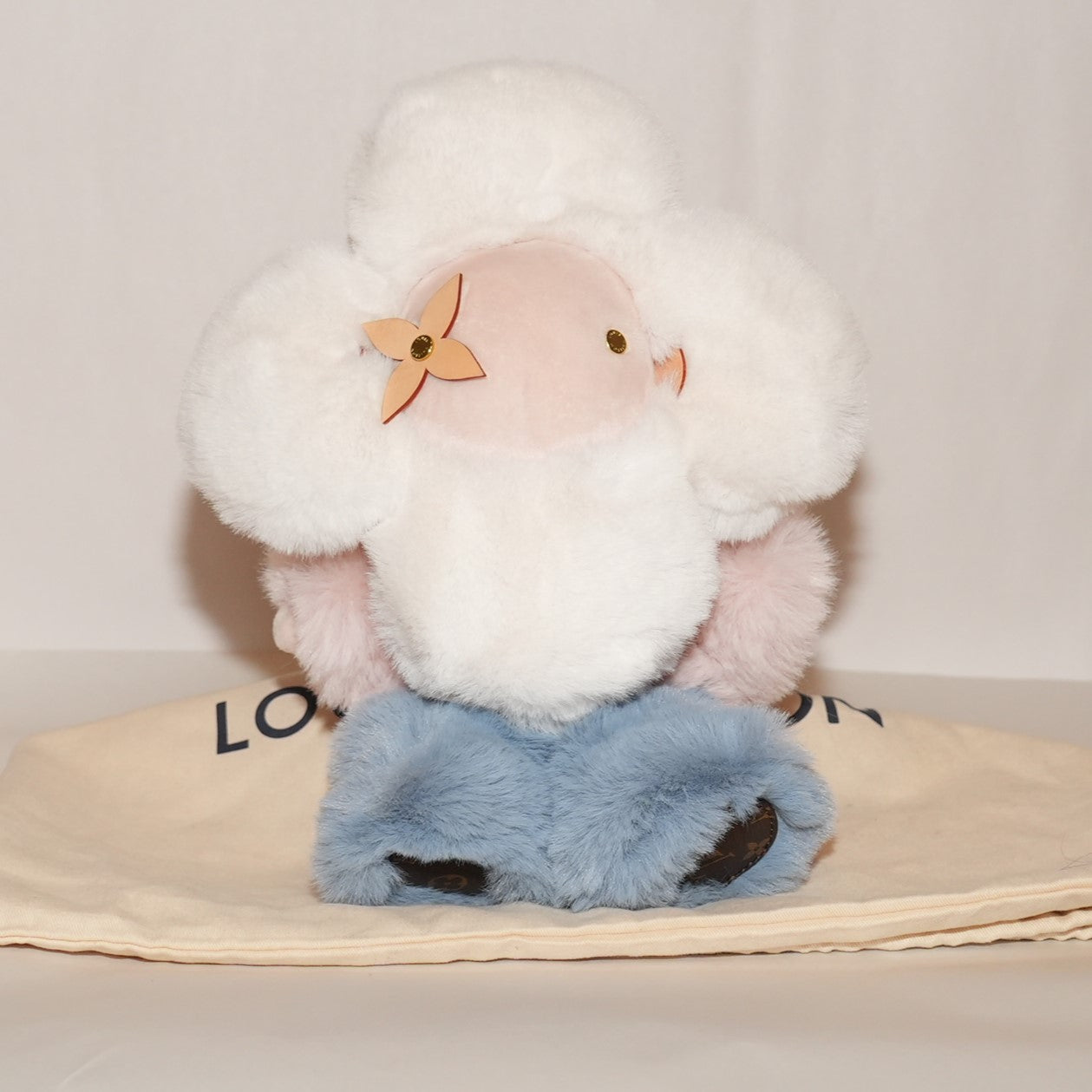 SF EXCLUSIVE: Louis Vuitton Vivienne Doudou Plush Toy Pink Decorative w/ Dust Bag