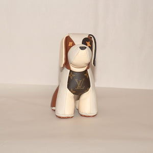 SF EXCLUSIVE: Louis Vuitton Doudou Dog Oscar Monogram Brown White Logo Teddy Bear