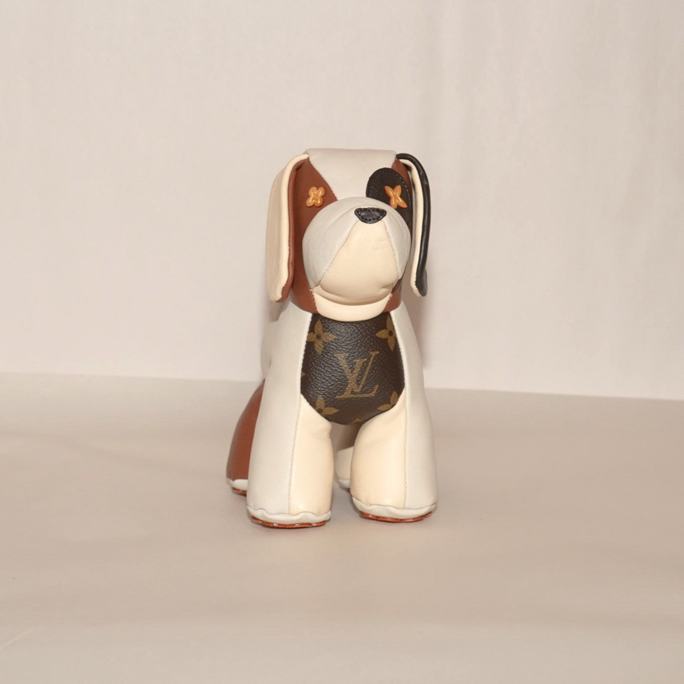 SF EXCLUSIVE: Louis Vuitton Doudou Dog Oscar Monogram Brown White Logo Teddy Bear