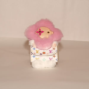 SF EXCLUSIVE: Louis Vuitton X Takashi Murakami Vivienne Cuddle Bag Charm Pink and White Monogram Multicolored Canvas Gold Hardware