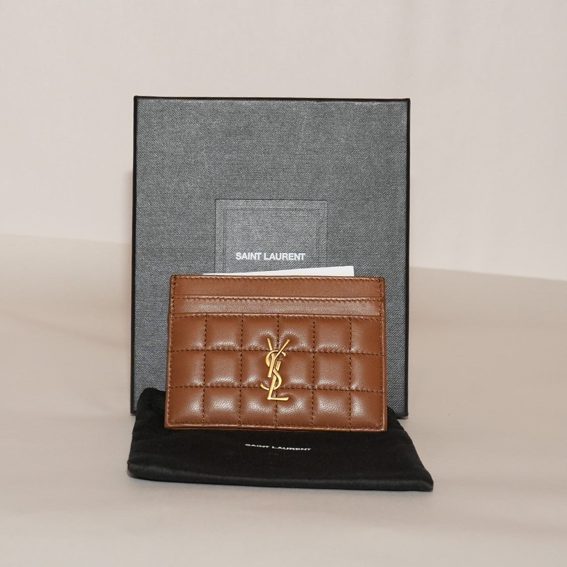 SF EXCLUSIVE: Saint Laurent Cassandre Credit Card Case in Fox